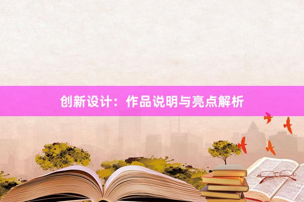 创新设计：作品说明与亮点解析